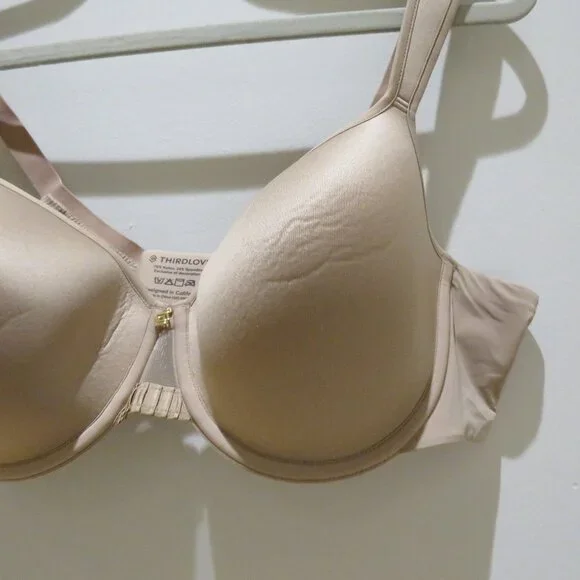 THIRDLOVE 24/7 Classic Perfect Coverage Bra in Taupe Neutral Comfort - Size 38C - Picture 4 of 12